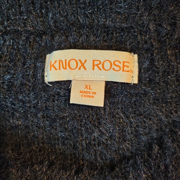 Knox Rose Women's Crewneck Feathered Pullover Sweater - Size XL - Picture 6 of 7